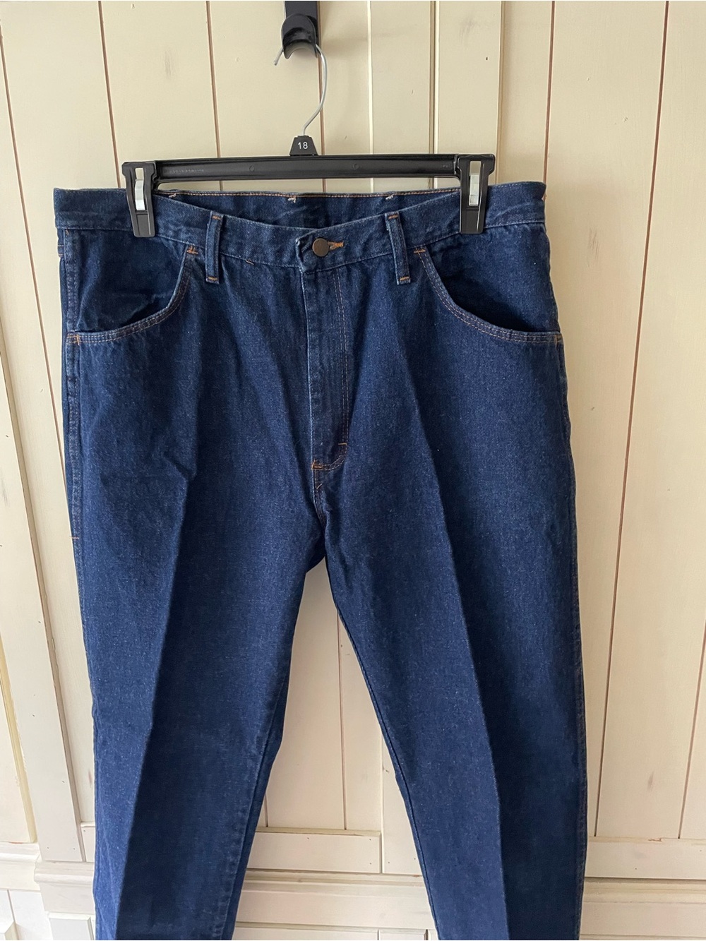 Men's Dark Blue Straight-Leg Jeans Wranglerp